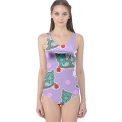 Playing cats One Piece Swimsuit