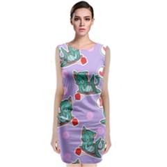 Playing cats Classic Sleeveless Midi Dress