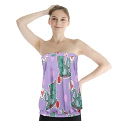 Playing cats Strapless Top