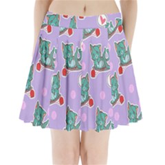 Playing cats Pleated Mini Skirt