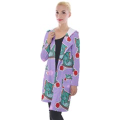 Playing cats Hooded Pocket Cardigan