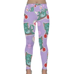 Playing Cats Lightweight Velour Classic Yoga Leggings by Sobalvarro