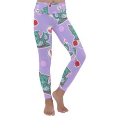 Playing cats Kids  Lightweight Velour Classic Yoga Leggings