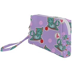 Playing Cats Wristlet Pouch Bag (small) by Sobalvarro