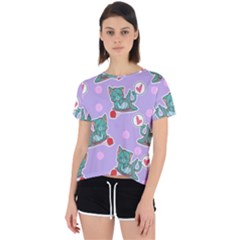 Playing cats Open Back Sport Tee