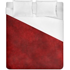 Scarlet Red Velvet Color Faux Texture Duvet Cover (california King Size) by SpinnyChairDesigns