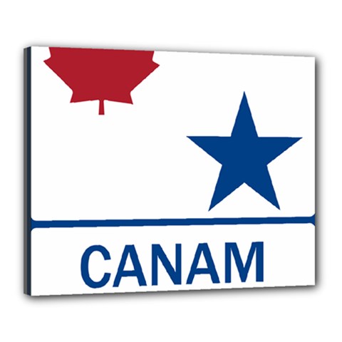 Canam Highway Shield  Canvas 20  X 16  (stretched) by abbeyz71