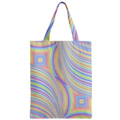 Pastel Color Stripes  Zipper Classic Tote Bag by SpinnyChairDesigns