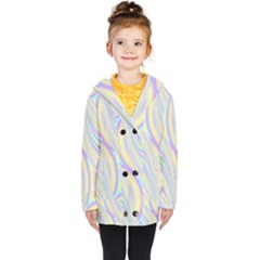 Pastel Color Stripes  Kids  Double Breasted Button Coat