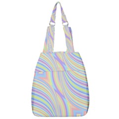 Pastel Color Stripes  Center Zip Backpack by SpinnyChairDesigns