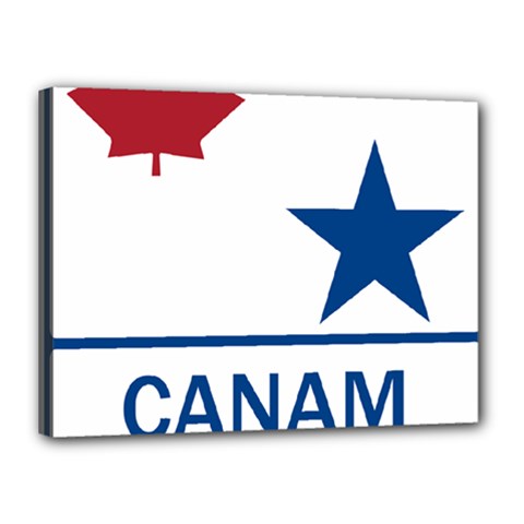 Canam Highway Shield  Canvas 16  X 12  (stretched) by abbeyz71