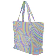 Pastel Color Stripes  Zip Up Canvas Bag by SpinnyChairDesigns