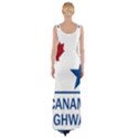 CanAm Highway Shield  Thigh Split Maxi Dress View2