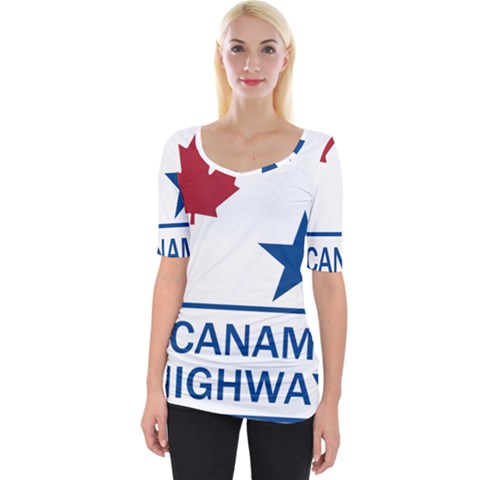 Canam Highway Shield  Wide Neckline Tee by abbeyz71