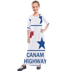Canam Highway Shield  Kids  Quarter Sleeve Maxi Dress by abbeyz71