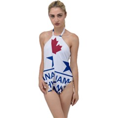 Canam Highway Shield  Go With The Flow One Piece Swimsuit by abbeyz71