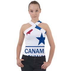 Canam Highway Shield  Cross Neck Velour Top by abbeyz71