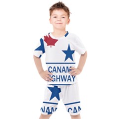 Canam Highway Shield  Kids  Tee And Shorts Set by abbeyz71