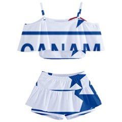 Canam Highway Shield  Kids  Off Shoulder Skirt Bikini