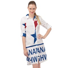 Canam Highway Shield  Long Sleeve Mini Shirt Dress by abbeyz71