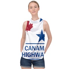 Canam Highway Shield  High Neck Satin Top by abbeyz71