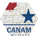 CanAm Highway Shield  Wooden Puzzle Hexagon View1