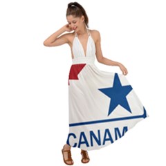 Canam Highway Shield  Backless Maxi Beach Dress