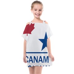 Canam Highway Shield  Kids  One Piece Chiffon Dress by abbeyz71