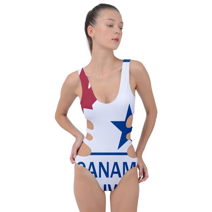 CanAm Highway Shield  Side Cut Out Swimsuit