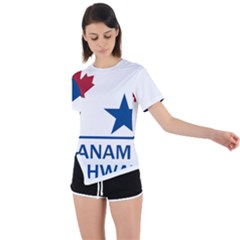 Canam Highway Shield  Asymmetrical Short Sleeve Sports Tee by abbeyz71