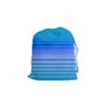 Blue Purple Color Stripes Ombre Drawstring Pouch (Small) View1