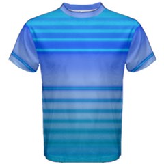 Blue Purple Color Stripes Ombre Men s Cotton Tee by SpinnyChairDesigns
