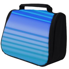 Blue Purple Color Stripes Ombre Full Print Travel Pouch (big) by SpinnyChairDesigns