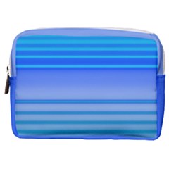 Blue Purple Color Stripes Ombre Make Up Pouch (medium) by SpinnyChairDesigns