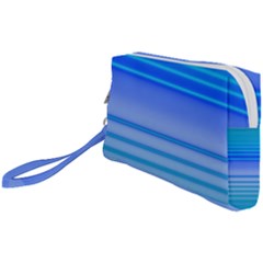 Blue Purple Color Stripes Ombre Wristlet Pouch Bag (small) by SpinnyChairDesigns