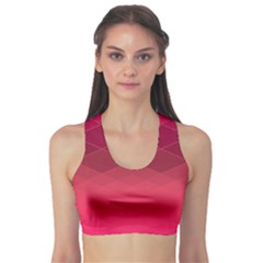Hot Pink And Wine Color Diamonds Sports Bra by SpinnyChairDesigns