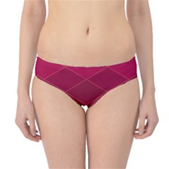 Hot Pink And Wine Color Diamonds Hipster Bikini Bottoms by SpinnyChairDesigns