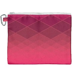 Hot Pink And Wine Color Diamonds Canvas Cosmetic Bag (xxxl) by SpinnyChairDesigns