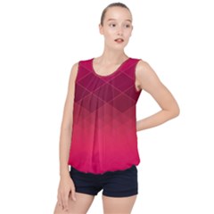 Hot Pink And Wine Color Diamonds Bubble Hem Chiffon Tank Top by SpinnyChairDesigns