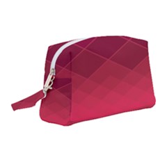 Hot Pink And Wine Color Diamonds Wristlet Pouch Bag (medium)