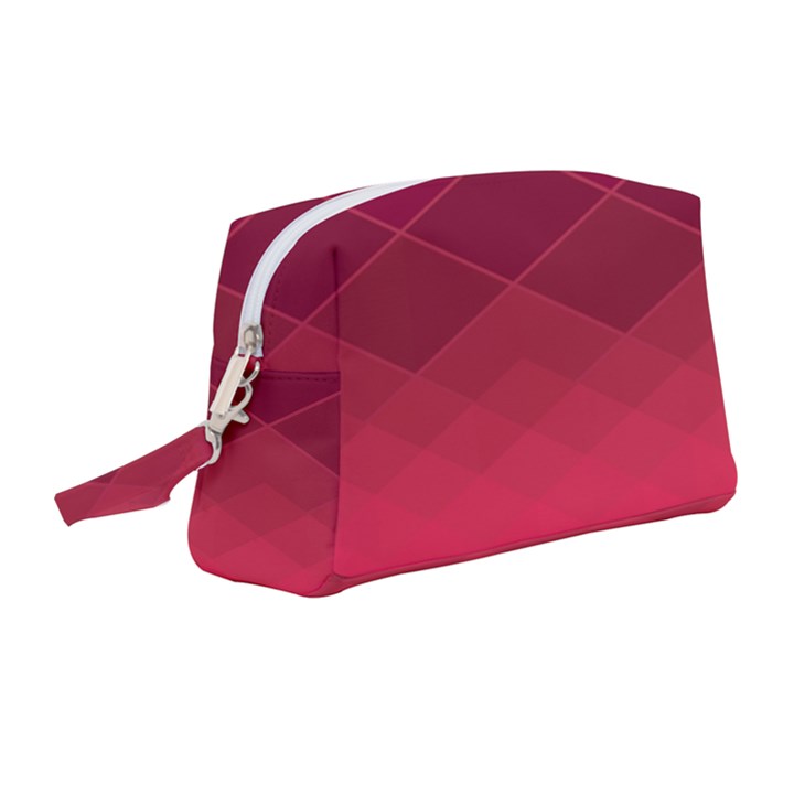 Hot Pink and Wine Color Diamonds Wristlet Pouch Bag (Medium)