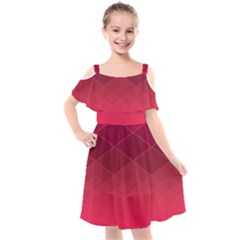 Hot Pink And Wine Color Diamonds Kids  Cut Out Shoulders Chiffon Dress