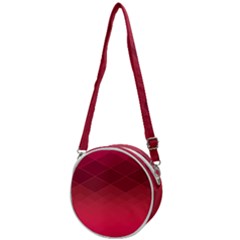 Hot Pink And Wine Color Diamonds Crossbody Circle Bag by SpinnyChairDesigns