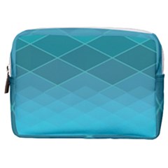 Aqua Blue And Teal Color Diamonds Make Up Pouch (medium) by SpinnyChairDesigns