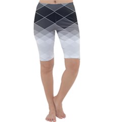 Black White Grey Color Diamonds Cropped Leggings 