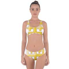 Arms Of The Kingdom Of Jerusalem Criss Cross Bikini Set by abbeyz71