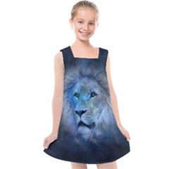 Astrology Zodiac Lion Kids  Cross Back Dress by Mariart