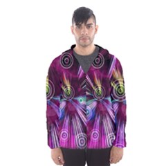 Fractal Circles Abstract Men s Hooded Windbreaker by HermanTelo