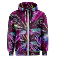 Fractal Circles Abstract Men s Zipper Hoodie by HermanTelo