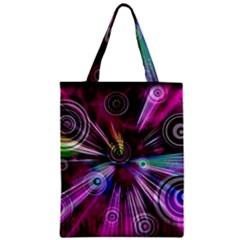 Fractal Circles Abstract Zipper Classic Tote Bag by HermanTelo